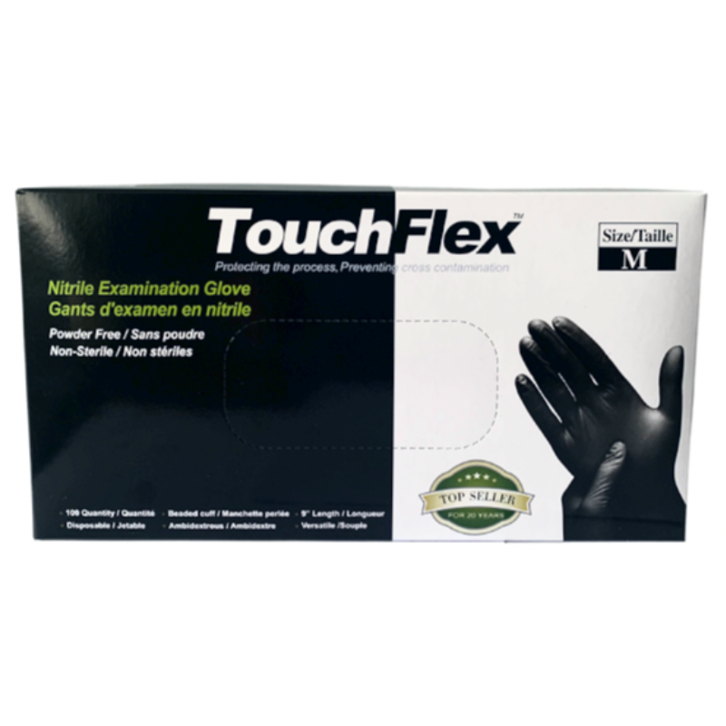 11331B-XL - Gants en nitrile noir TouchFlex