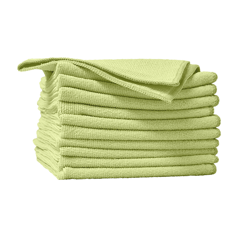 Chiffons de microfibre - Jaune 14 po - pqt 10