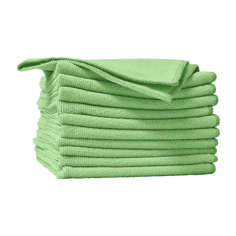 Chiffons de microfibre - Vert 14 po - pqt 10
