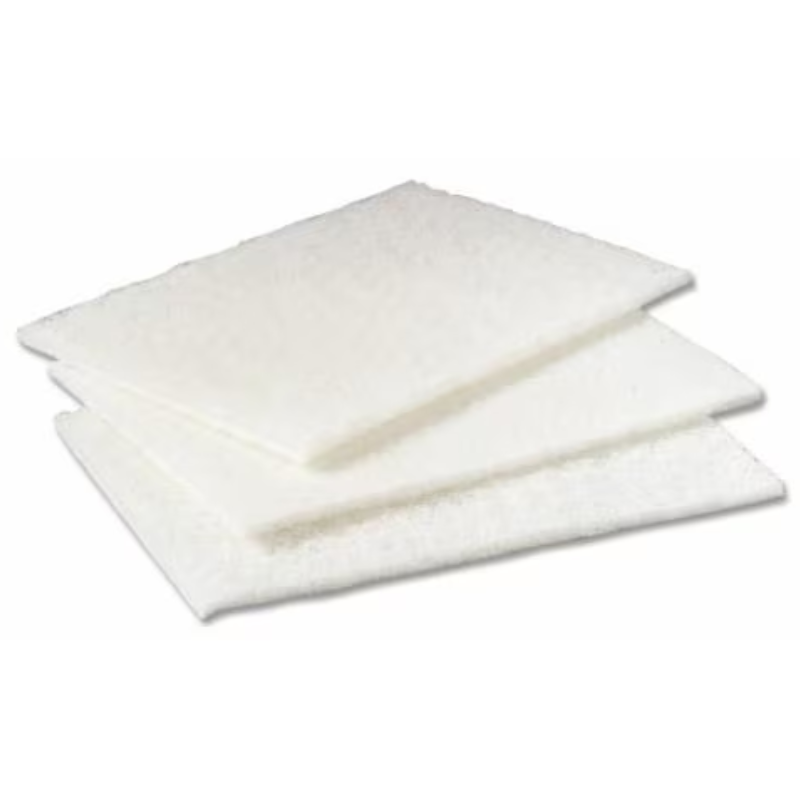 Tampon à récurer blanc - 6 x 9 po