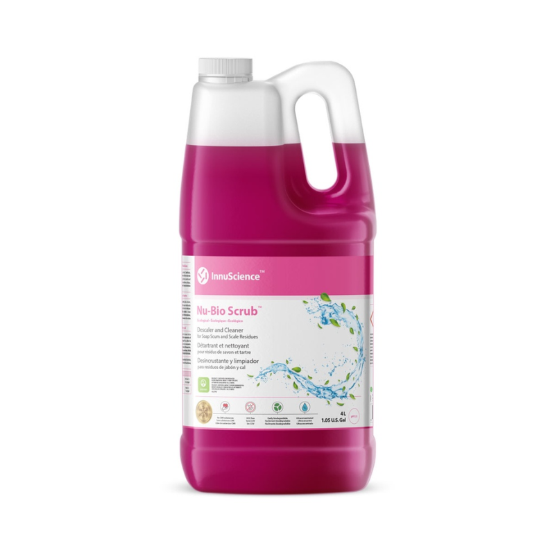 Nu-Bio Scrub – Nettoyant écologique anti-calcaire et dépôts d’eau