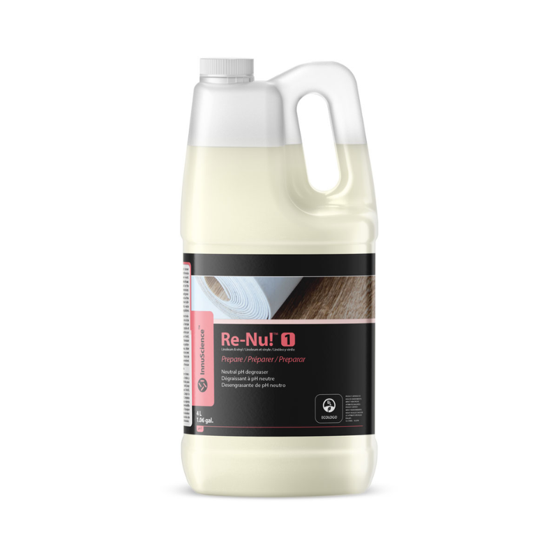 Re-Nu 1-2-3 – Gamme biotechnologique pour entretien sols vinyle et linoléum
