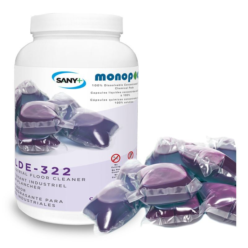 GLDE-322 – Nettoyant industriel pour plancher (capsules hydrosolubles)