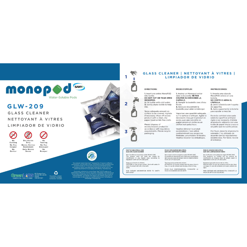 Étiquette adhésive bleue pour vaporisateur 1000 ml