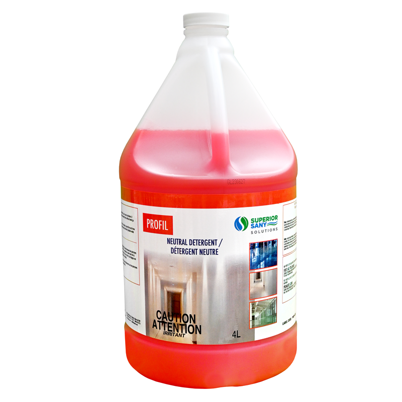 PROFIL – Détergent neutre citronné pour planchers – 4 L