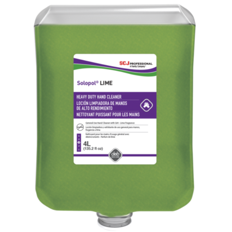 SOLOPOL LIME nettoyant désincrustant mains – Bidon 4 L