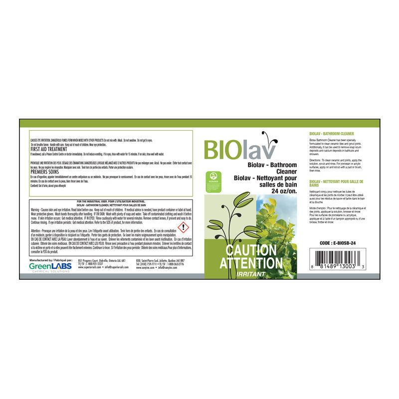 E-BIOSB-24 - Étiquette pour vaporisateur