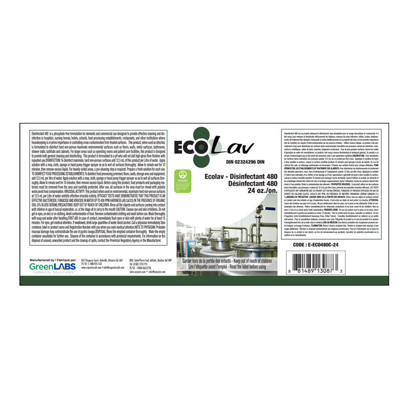 E-ECO480C-24 - Étiquette pour vaporisateur