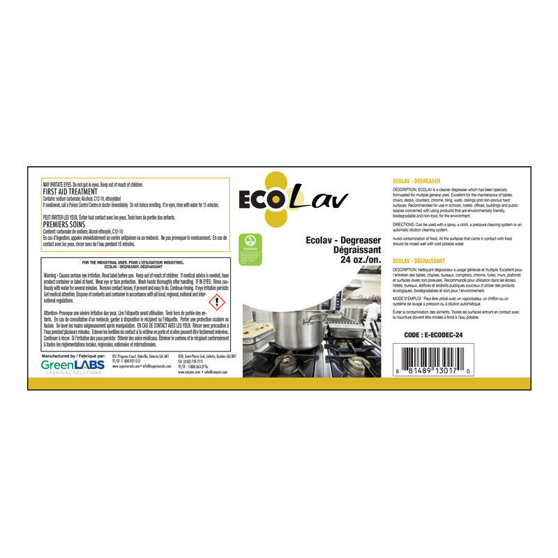 E-ECODEC-24 - Étiquette pour vaporisateur