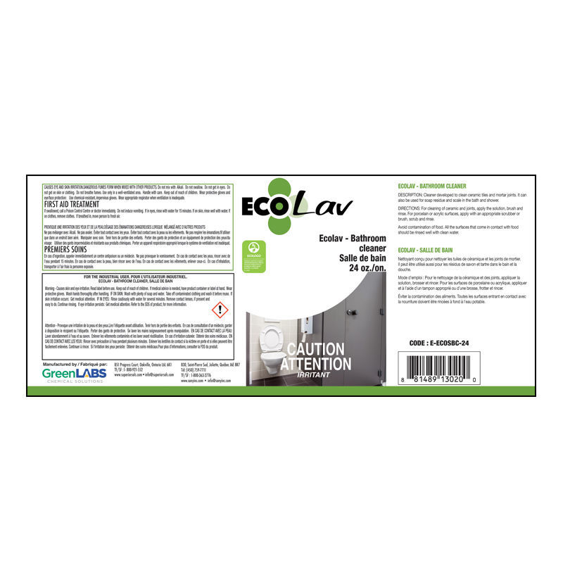 E-ECOSBC-24 - Étiquette pour vaporisateur