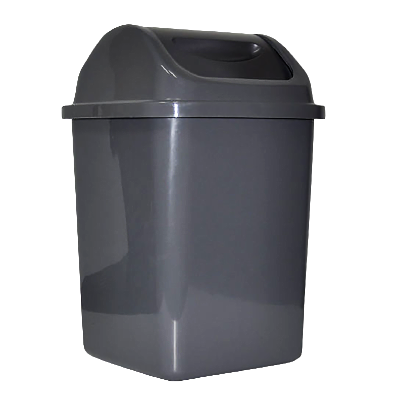 Poubelle à couvercle basculant 10 L grise