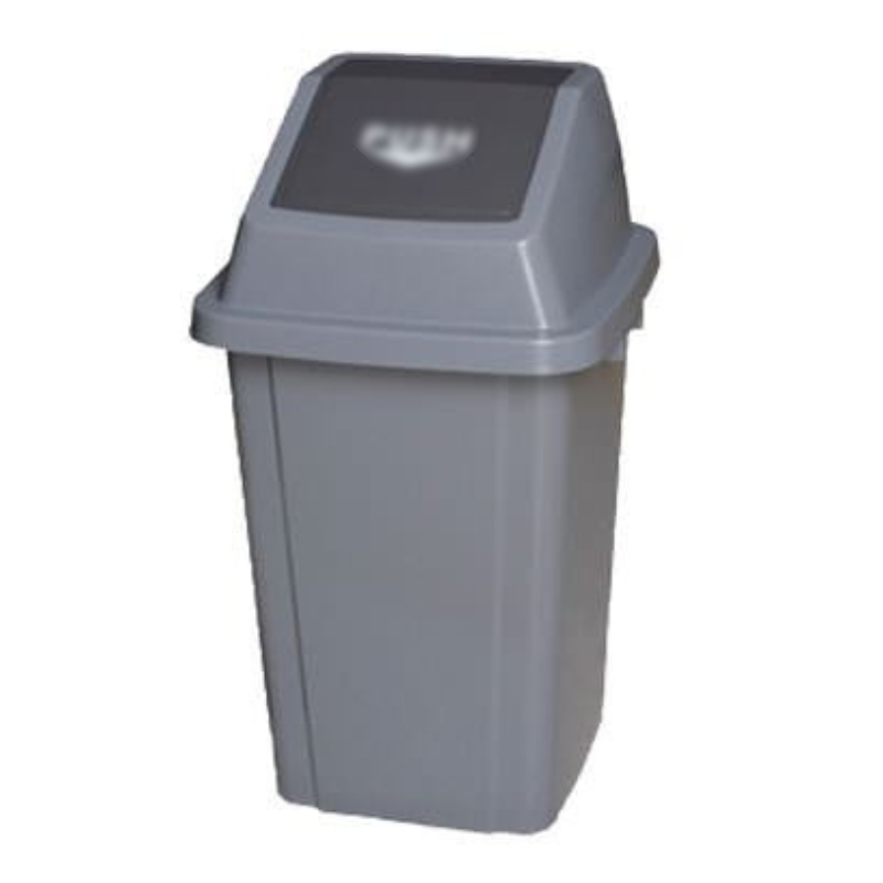 Poubelle à couvercle basculant 100 L grise