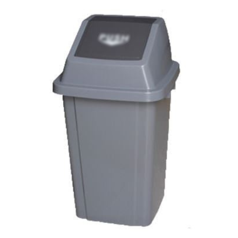 Poubelle à couvercle basculant 60 L grise