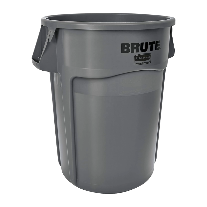 Poubelle ronde BRUTE Rubbermaid 208 L grise