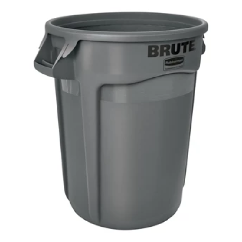 Poubelle ronde BRUTE  121 L grise