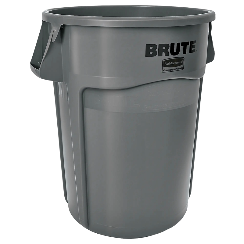 Poubelle ronde BRUTE Rubbermaid 167 L grise