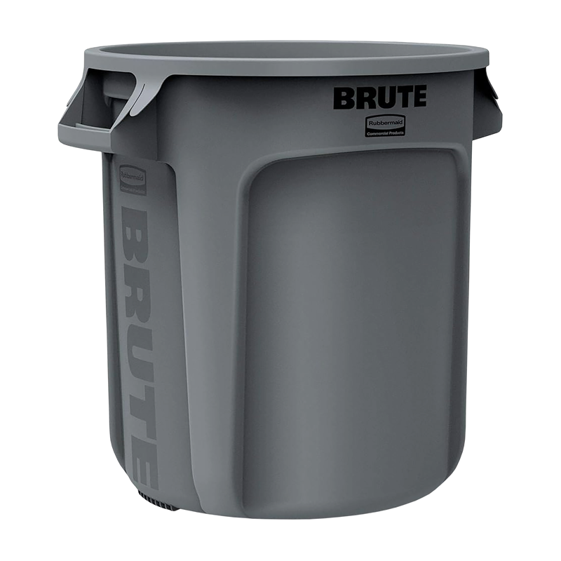 Poubelle ronde BRUTE Rubbermaid 38 L grise