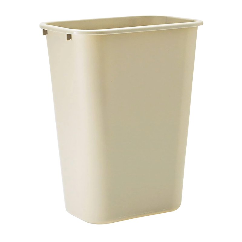 Poubelle rectangulaire beige Rubbermaid 38 L